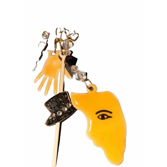 Broadway Theater Themed Brooch Dangle Charms Pin - Picture 6 of 7